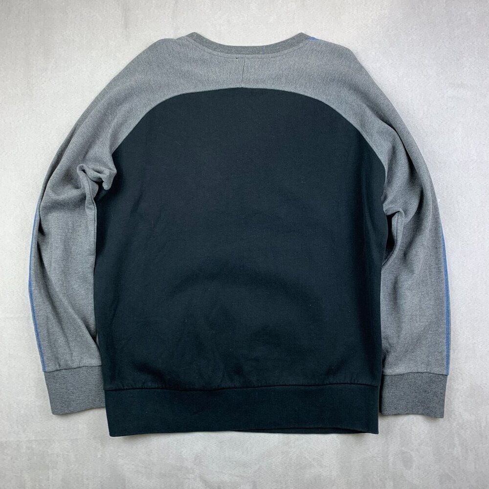 Diesel Loungewear Mens Sweater XL Black Gray Colorblock Crewneck Long Sleeve - Picture 9 of 9